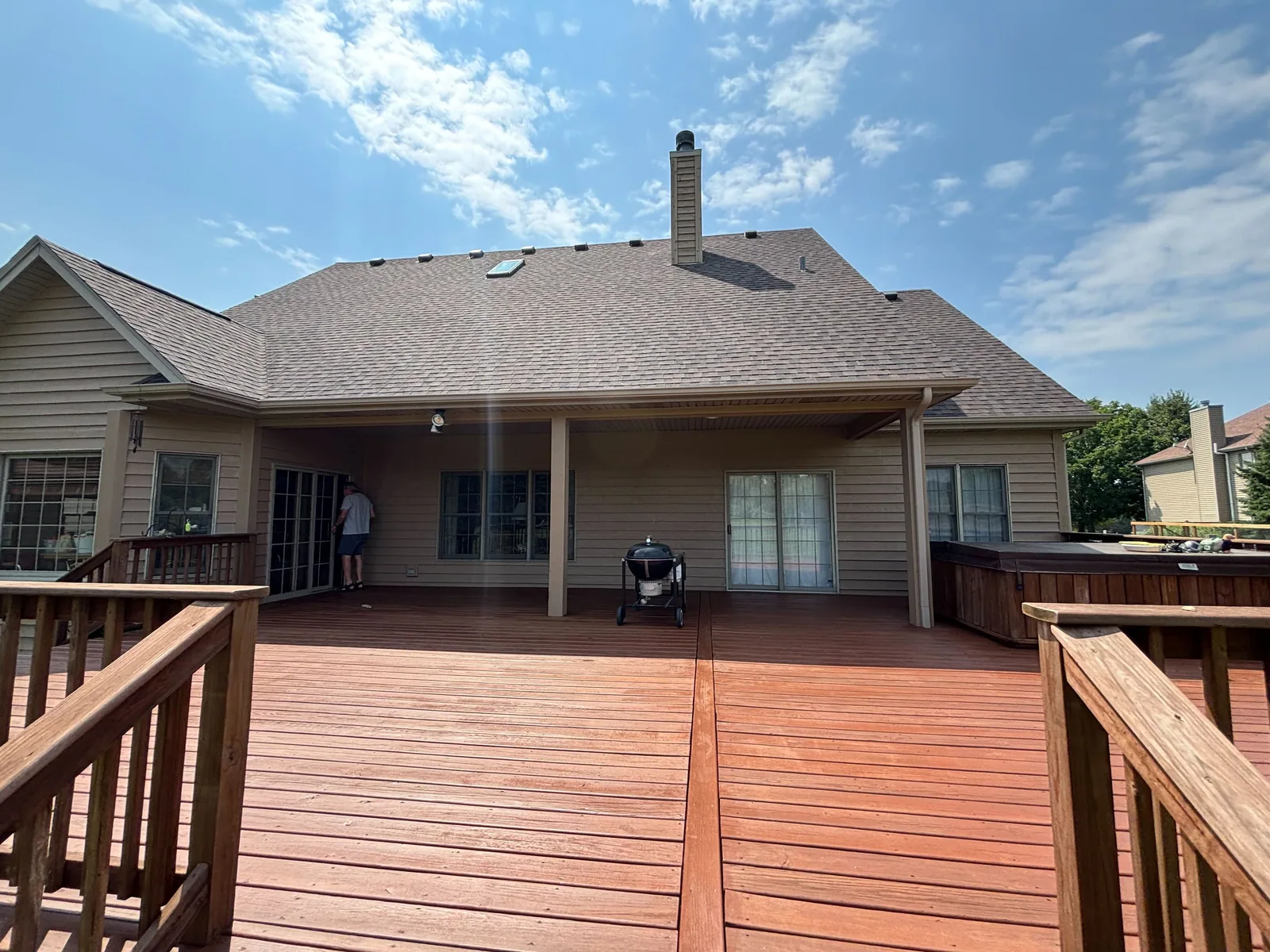 Refinished deck and repainted exterior