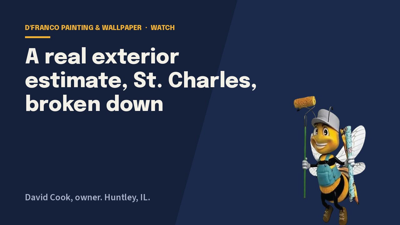A real exterior estimate, St. Charles, broken down video poster