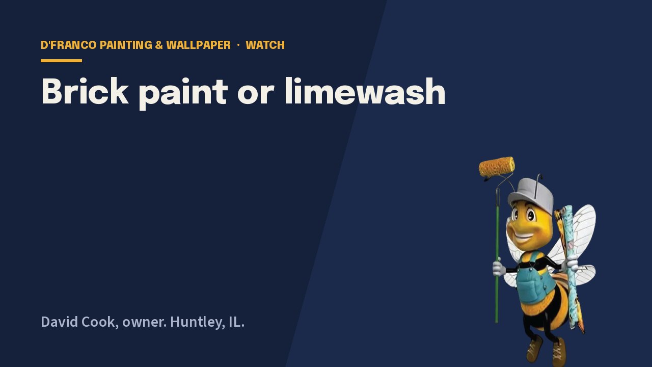 Brick paint or limewash video poster