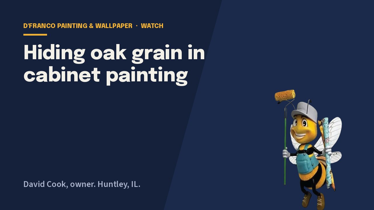 Hiding Oak Grain in Cabinet Painting video poster