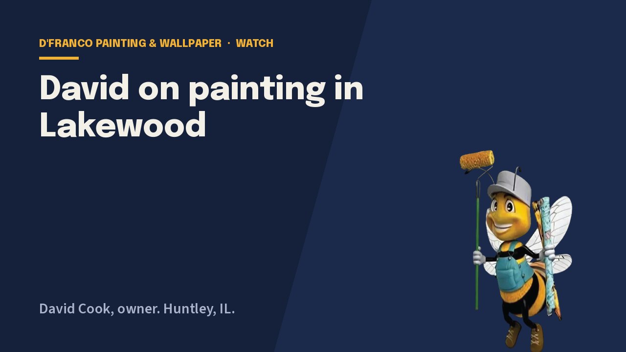 David on painting in Lakewood video poster