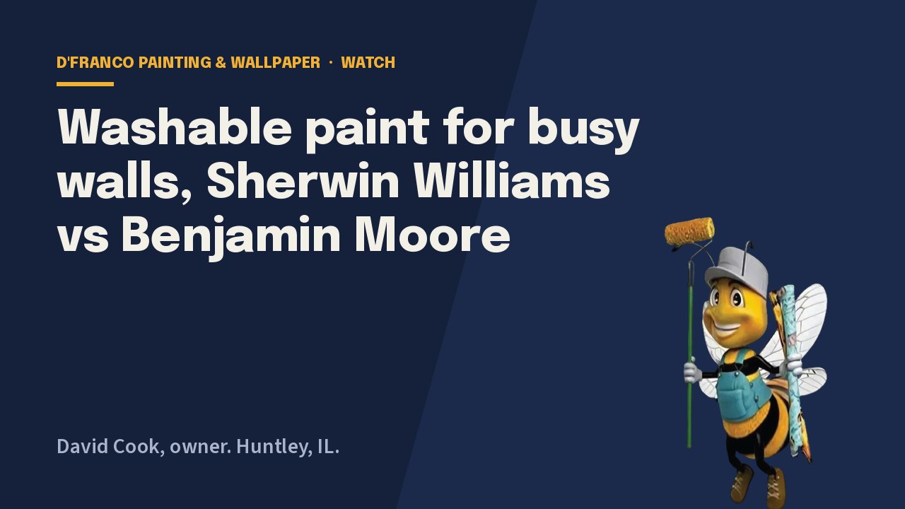 Washable paint for busy walls, Sherwin Williams vs Benjamin Moore video poster