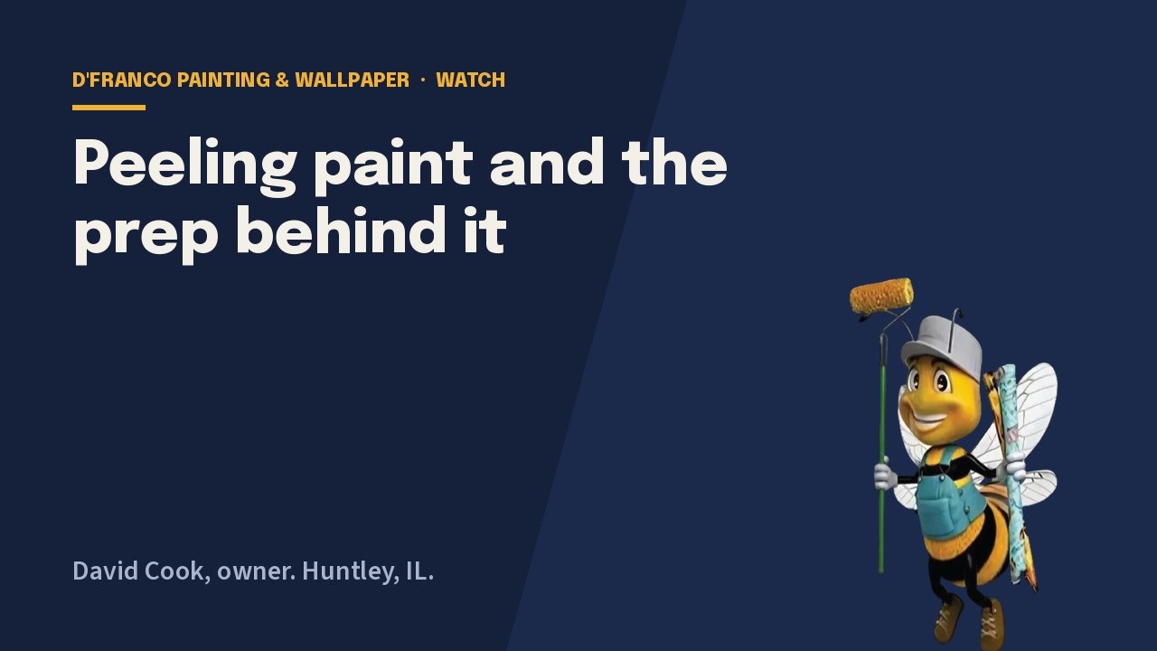 Peeling paint and the prep behind it video poster