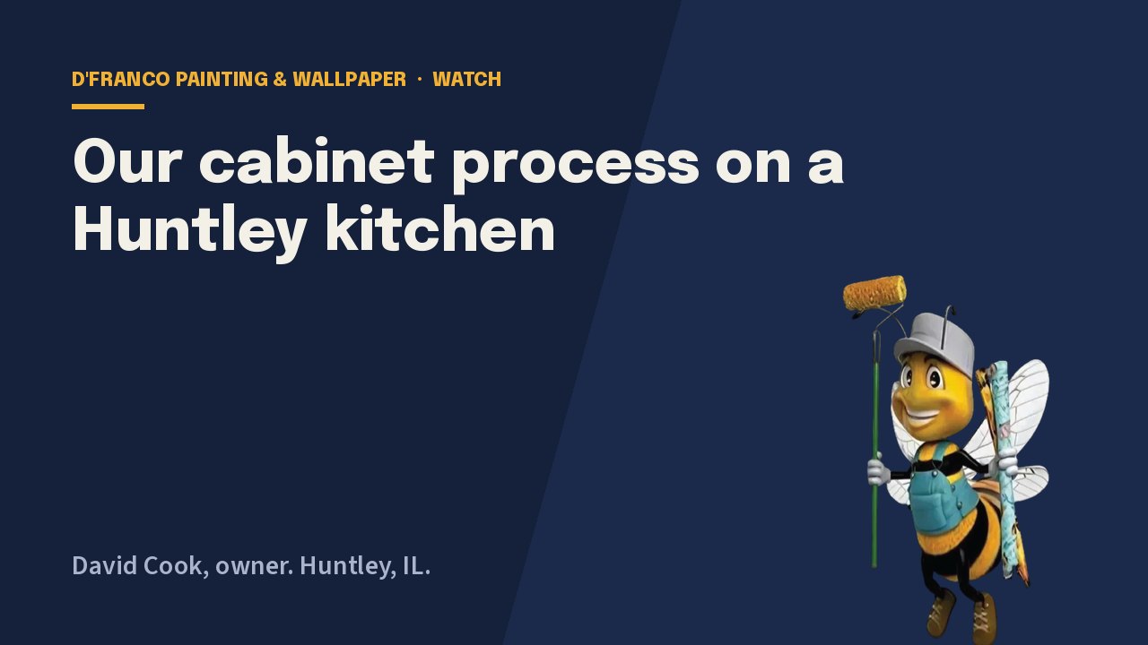 Our cabinet process on a Huntley kitchen video poster