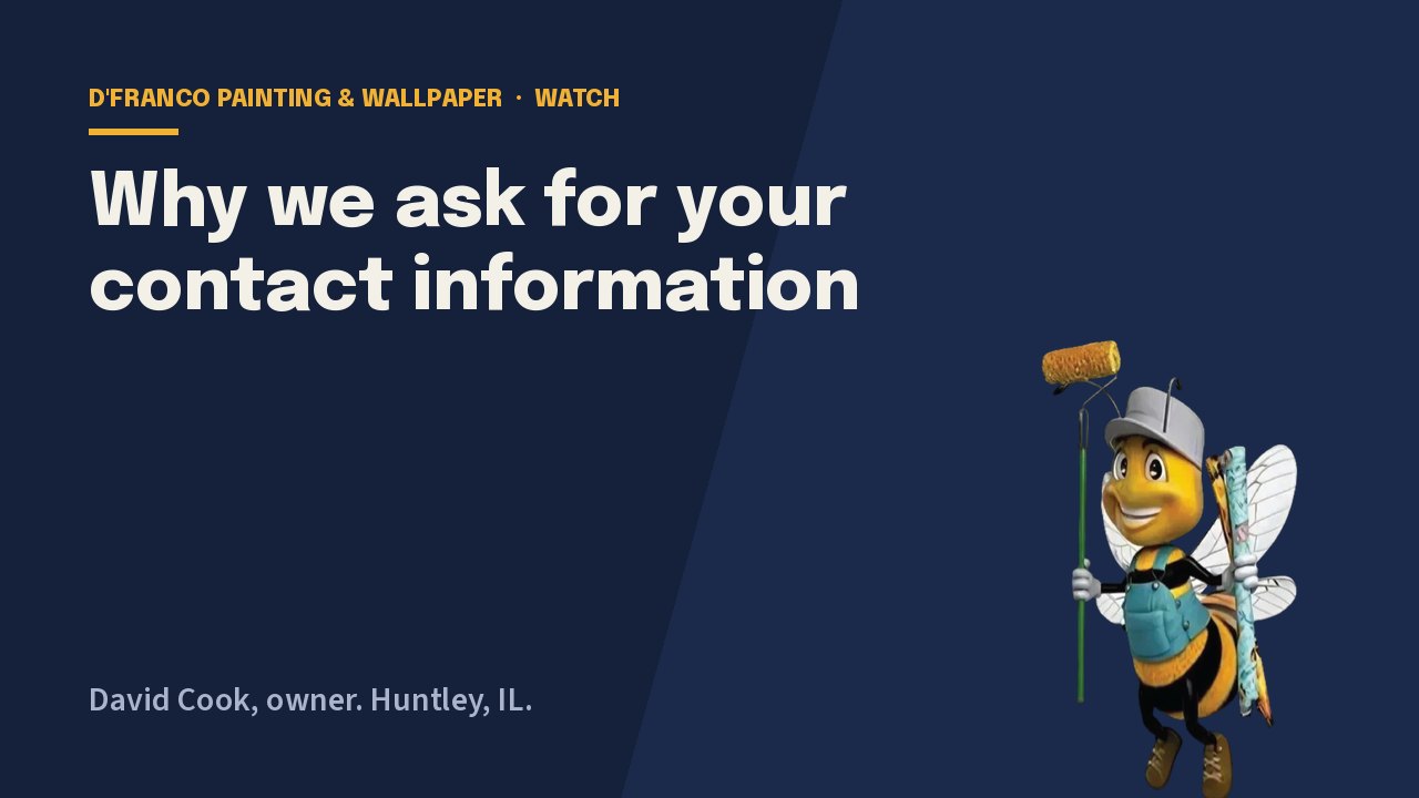 Why We Ask for Your Contact Information video poster