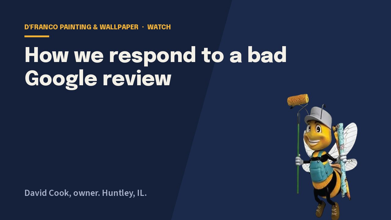 How we respond to a bad Google review video poster